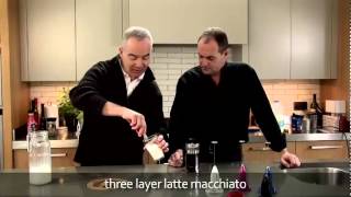 aerolatte  milk frother makes three layer caffè latte macchiato [upl. by Lj462]