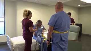 Physical Therapy Transfer Training  How To Transfer From Wheelchair To Bed [upl. by Onairelav]