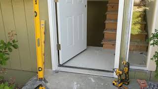 Jeld Wen Front Door Installation  Really crappy products and craftsmanship PART 1 [upl. by Ahsenyt179]