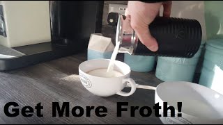 How to Get More Froth from Your Nespresso Coffee Aeroccino  Nespresso tips and help [upl. by Byers65]