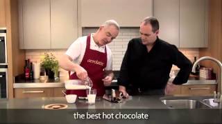 How to make a hot chocolate using an aerolatte milk frother [upl. by Aneetak]